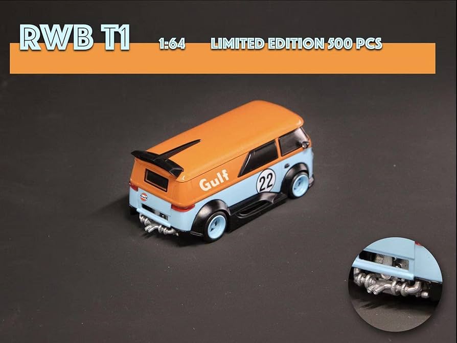 Ghost Player 1/64 フォルクスワーゲン T1 MOONEYES Volkswagen-T1-yellow-mooneyes-